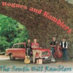 Rogue and Ramblers album cover image. Band members standing with their musical instruments around a classic car.